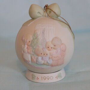 1990 Precious Moments Porcelain Ornament with stand